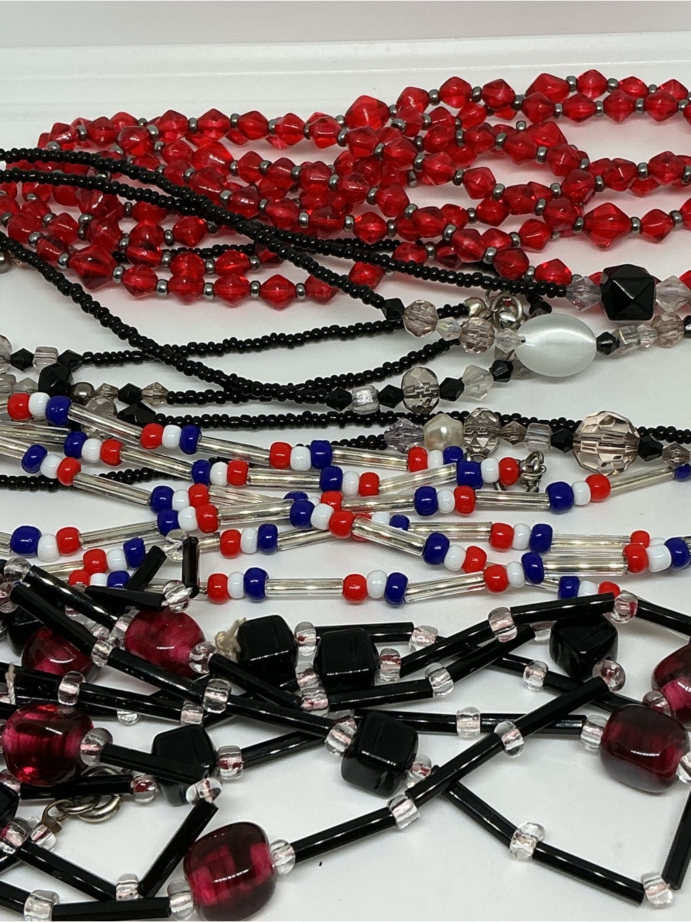 Vintage Necklace Lot Glass & Lucite Beads
